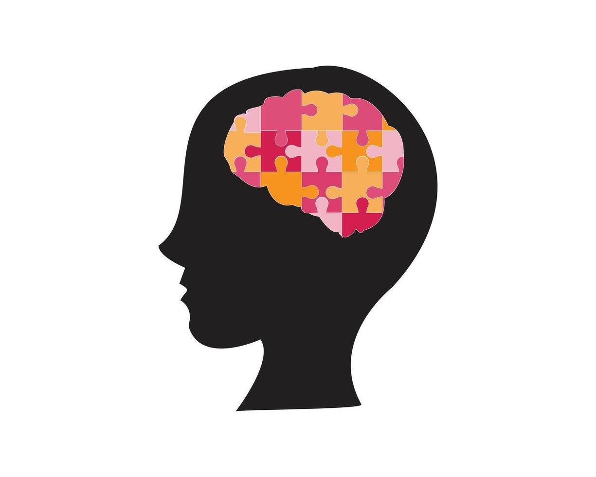 Psychology jigsaw in the brain refers to the way different mental processes, emotions, and cognitive functions fit together like puzzle pieces to create human thoughts, behaviors, and experiences vector