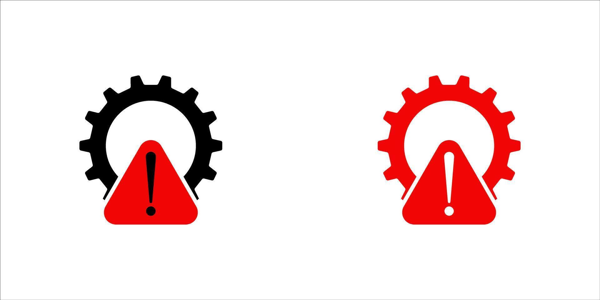 System error icon set, system not working sign. illustration, eps 10 vector