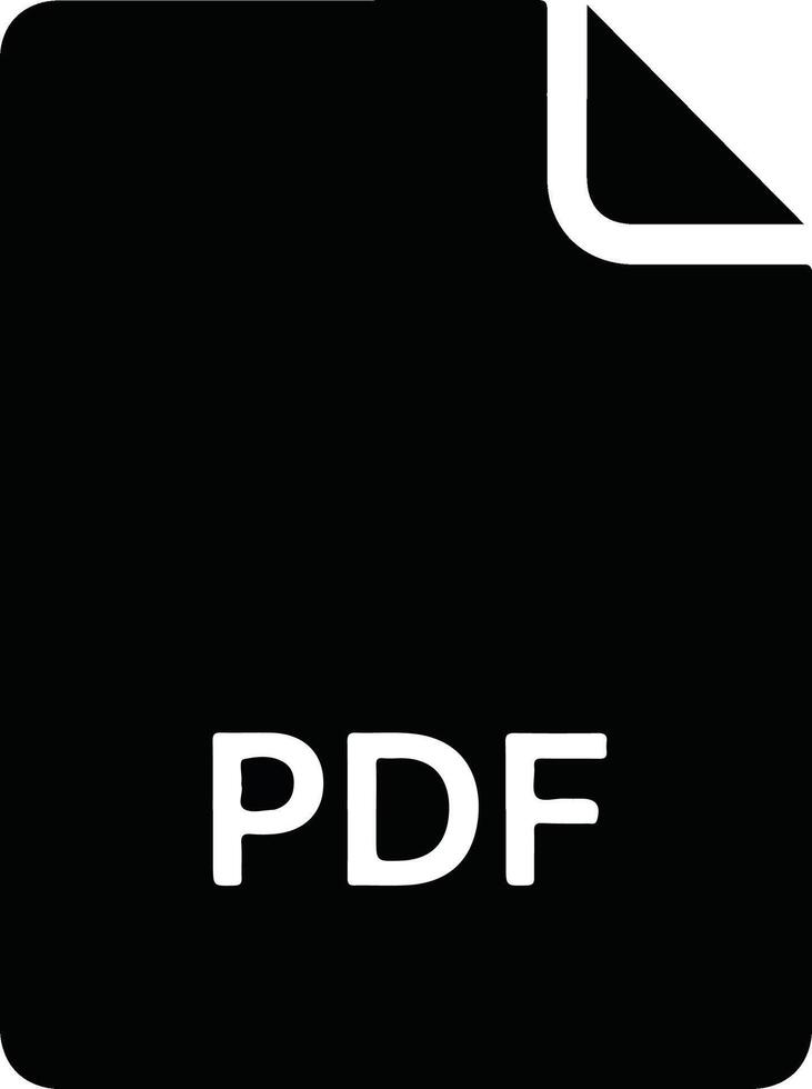 Pdf file icon with the word pdf in white vector