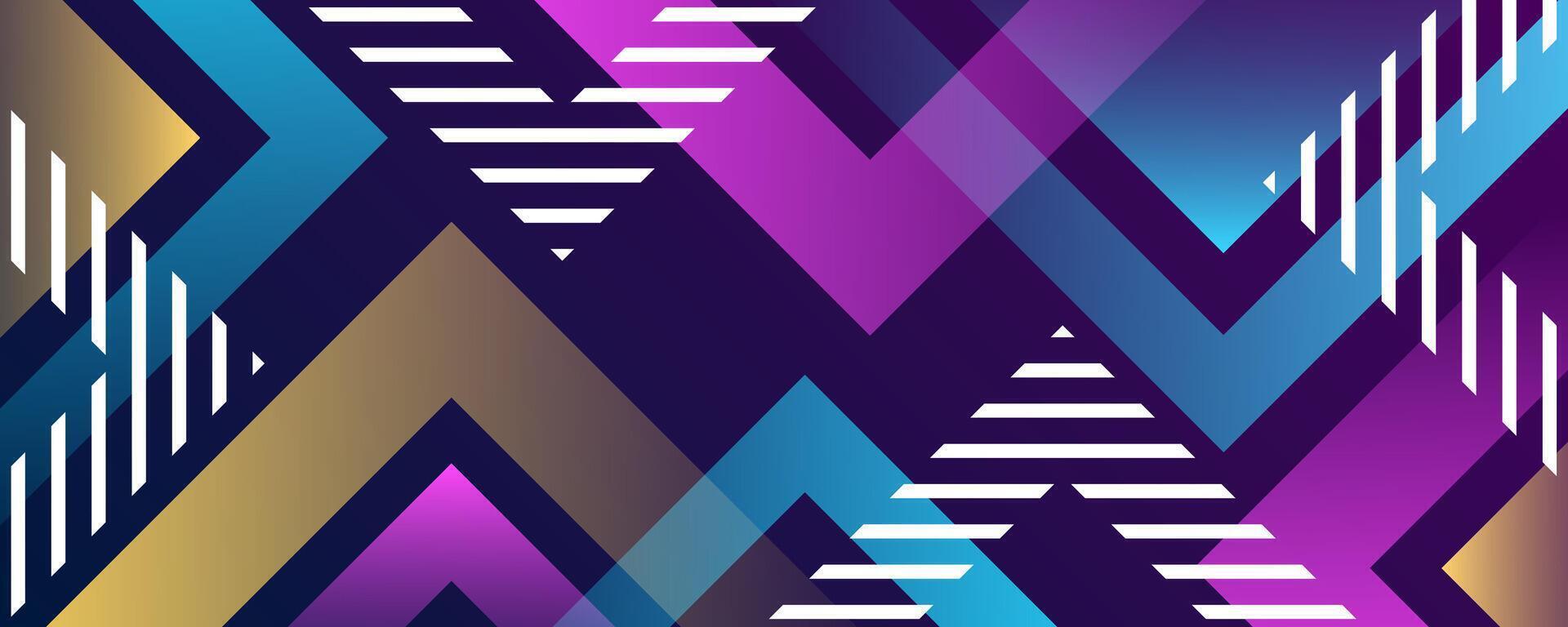 Colorful geometric abstract background overlap layer on dark space with arrows effect decoration. Modern graphic design element lines style concept for web banner, art, flyer, card, or brochure cover vector