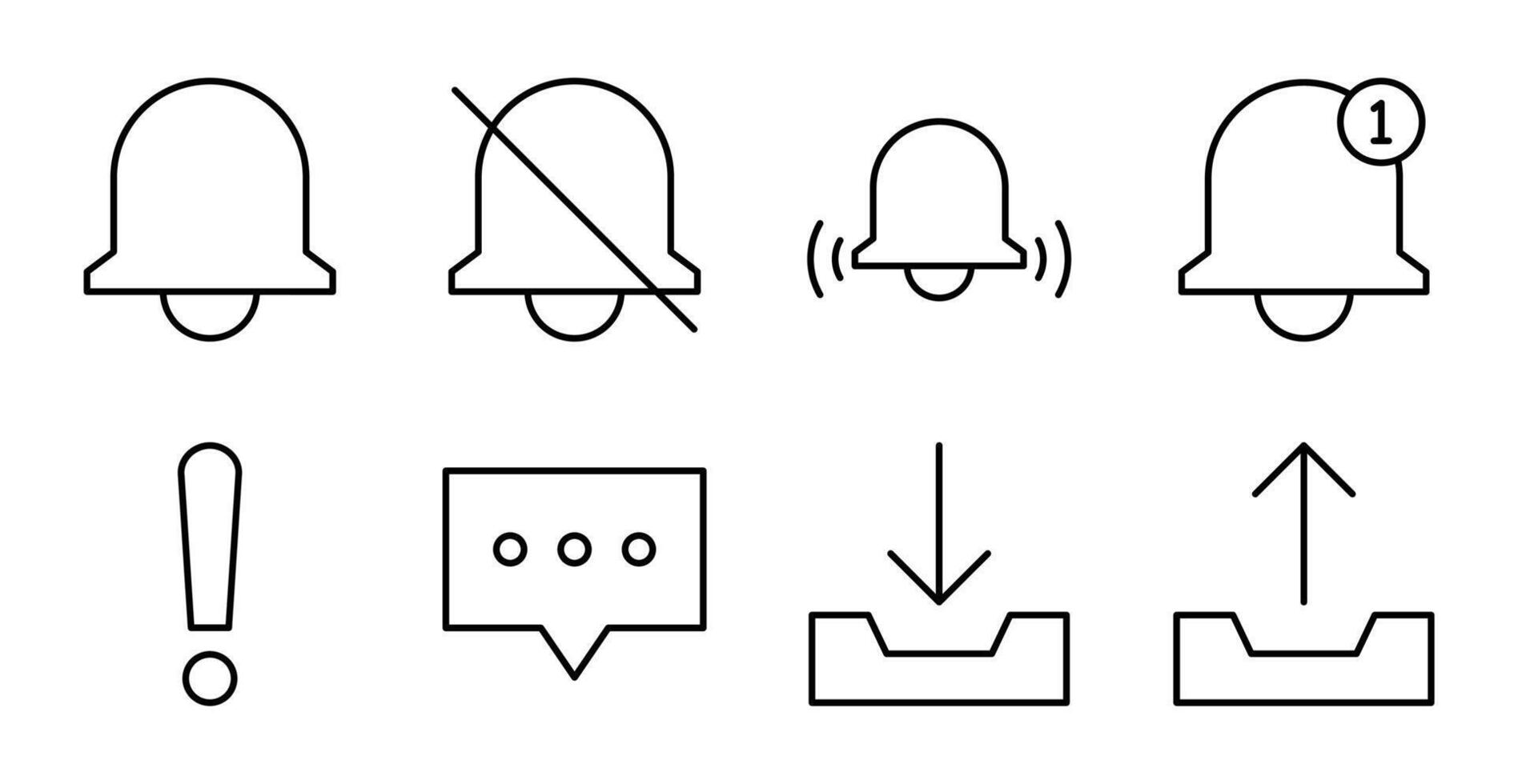 Inbox and Outbox Line Icon Pack for Dashboard vector