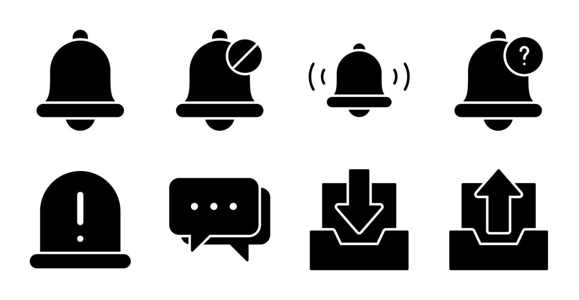 Inbox and Outbox Solid Icon Pack for Dashboard vector