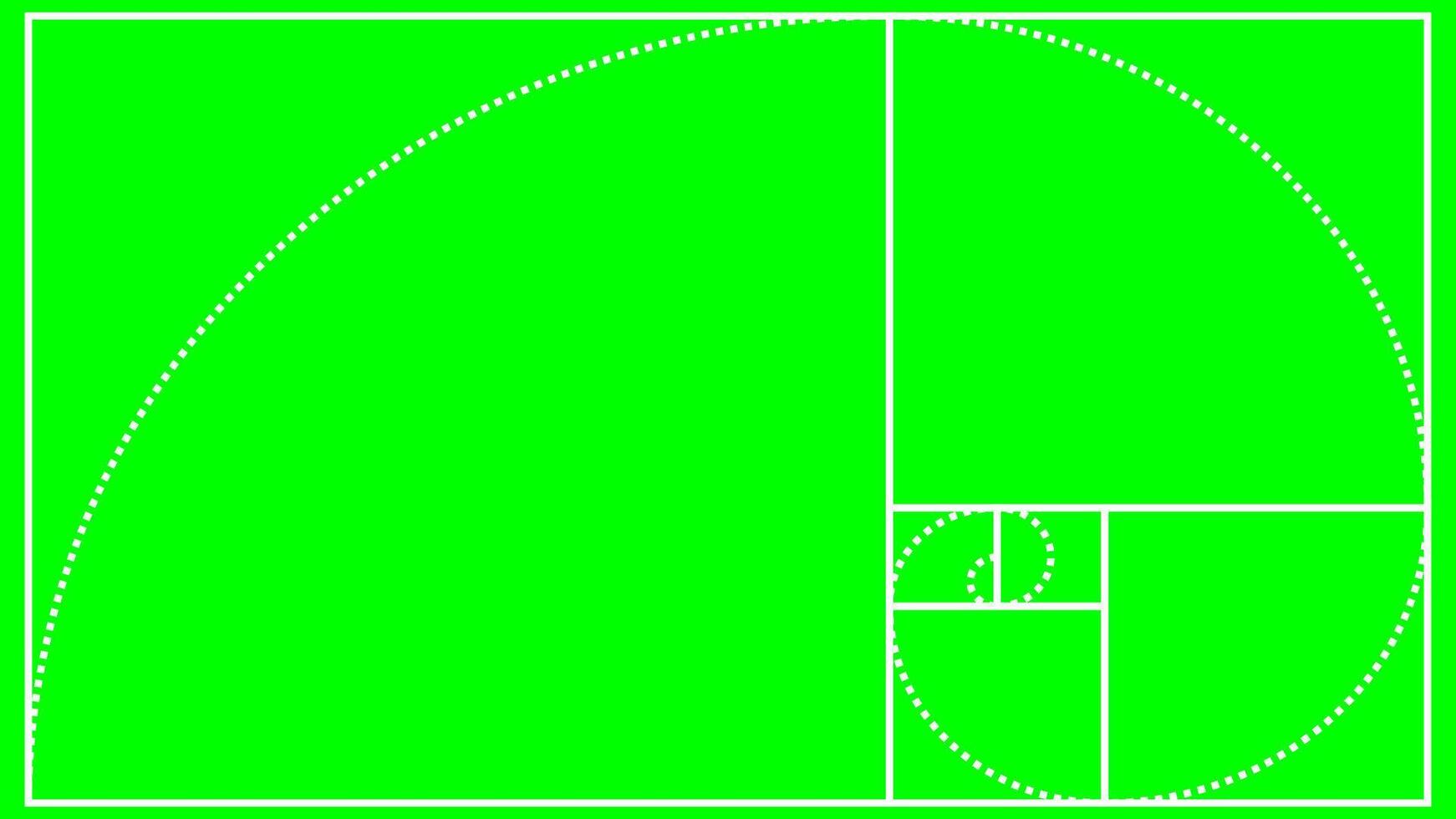 A mathematical illustration of the golden ratio, featuring a fibonacci spiral within a series of nested golden rectangles. represents divine proportion and natural harmony, in art, design, and science vector