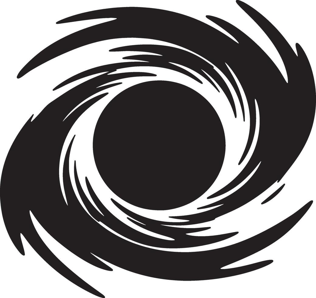 Dramatic Black and White Swirling Vortex Abstract Art Intense, Energetic, Mystical Design for Print or Digital Use vector