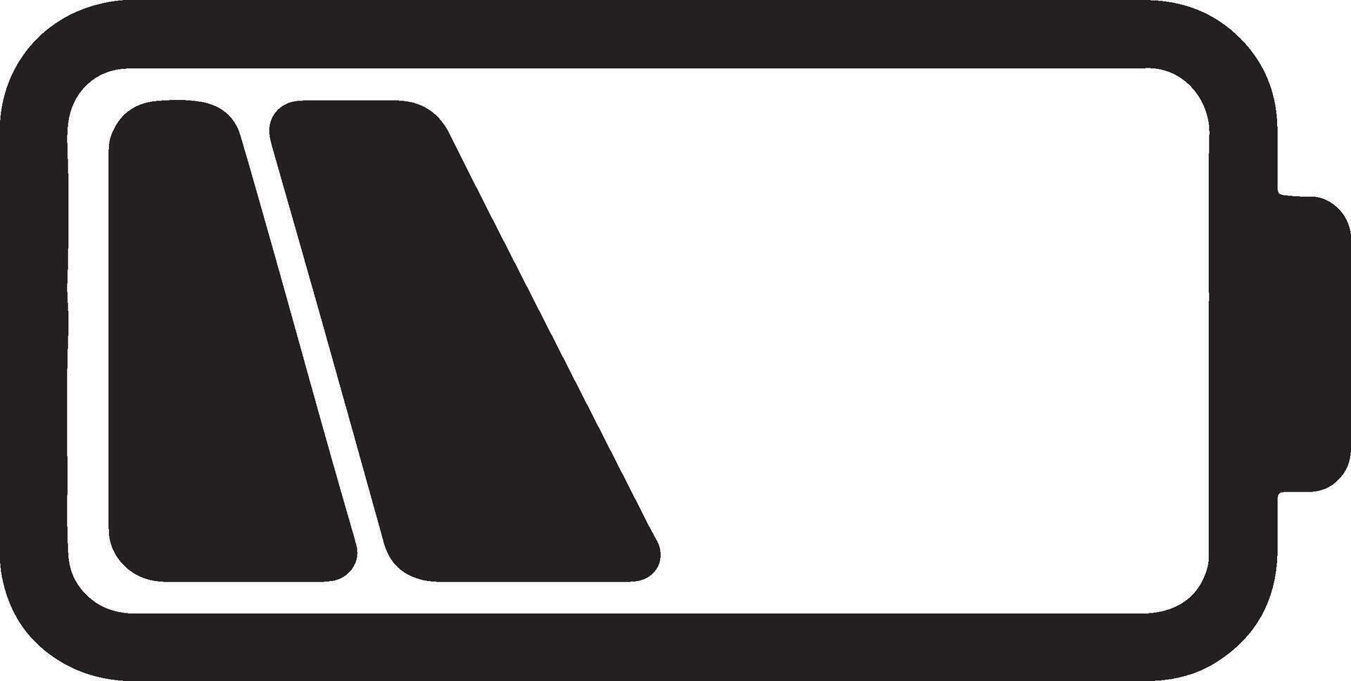 Low Battery Icon A Depiction of Nearly Empty Power on a Digital Device, Illustrating a Critical State of Charge vector