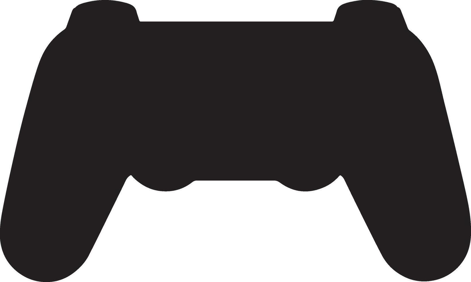 Mysterious Black Silhouette of a Gaming Controller Against a White Background A Dramatic Image for Game Design vector