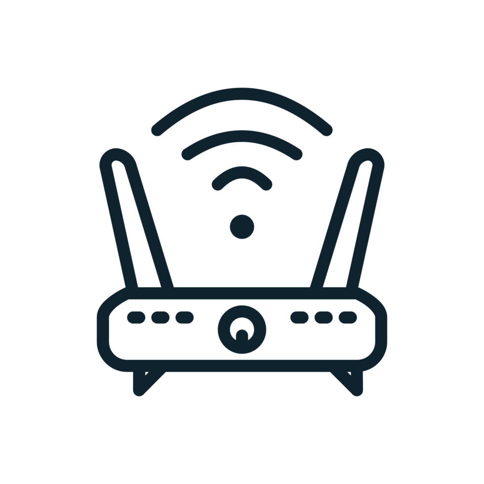 IoT Gateway Icon in line style. Perfect for apps, websites, UI UX, presentations, or infographics. Editable illustration file with clean design and modern design. Transparent Background. png
