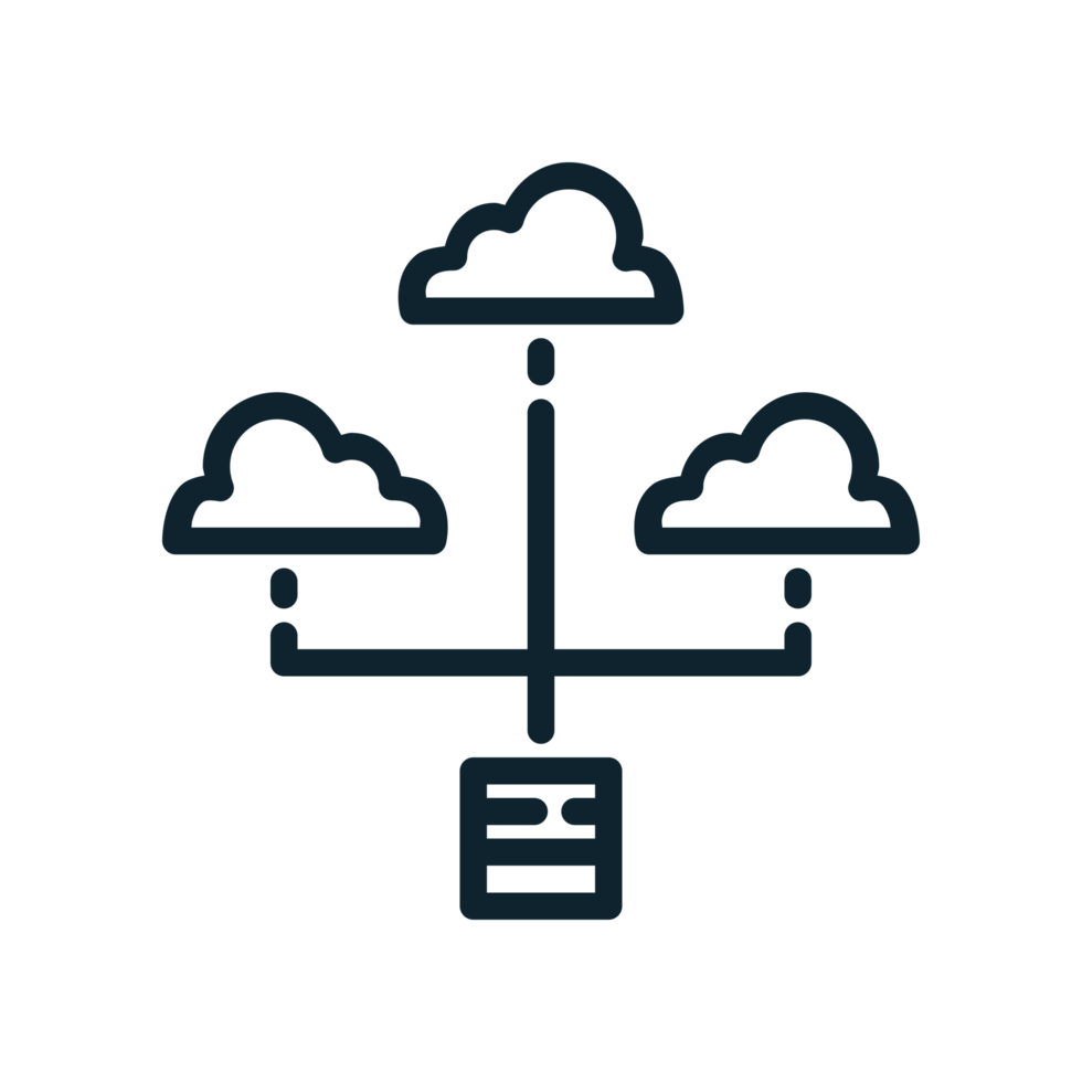 IoT nube Conservazione icona nel linea stile. Perfetto per app, siti web, ui ux, presentazioni, o infografica. modificabile illustrazione file con pulito design e moderno design. trasparente sfondo. png