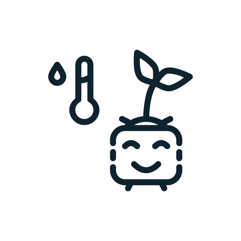 Smart Agriculture Icon in line style. Perfect for apps, websites, UI UX, presentations, or infographics. Editable illustration file with clean design and modern design. Transparent Background. png