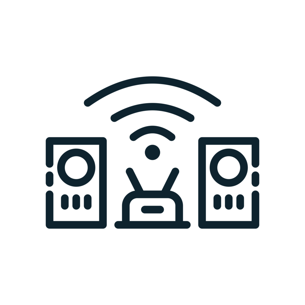 Voice Assistant Icon in line style. Perfect for apps, websites, UI UX, presentations, or infographics. Editable illustration file with clean design and modern design. Transparent Background. png