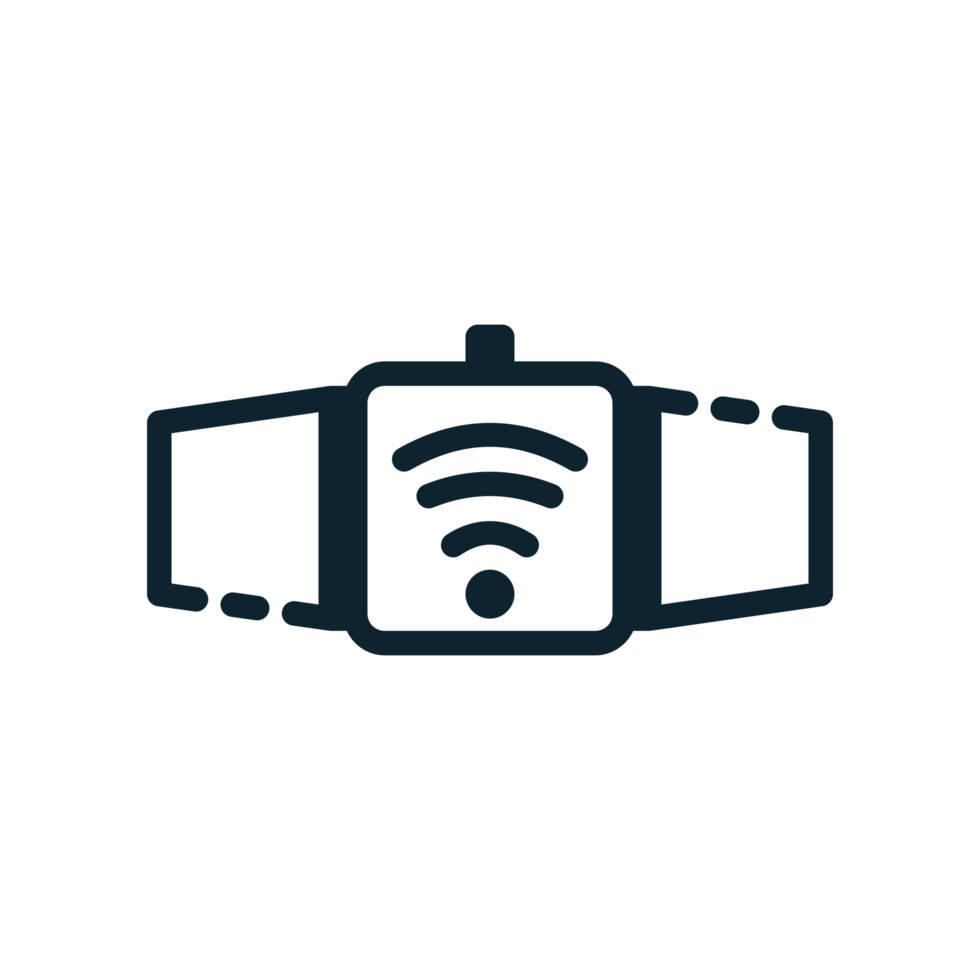 Wearable Device Icon in line style. Perfect for apps, websites, UI UX, presentations, or infographics. Editable illustration file with clean design and modern design. Transparent Background. png