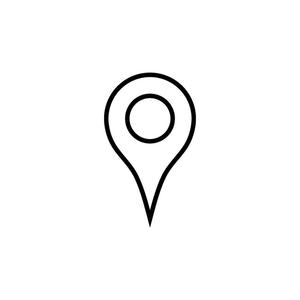 minimalist line Map Point Location, Pin Locator Icon Template vector