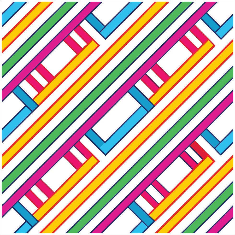A colorful pattern with sketch lines vector