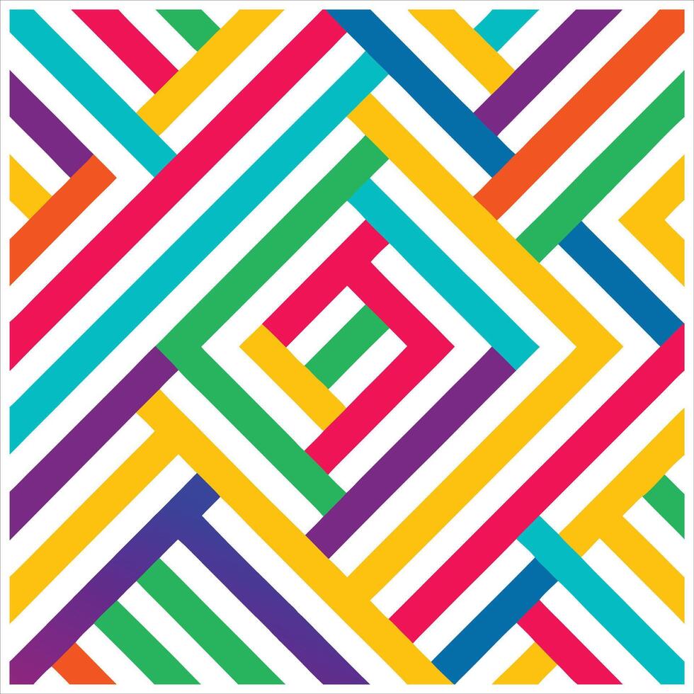 A colorful pattern with hand-drawn lines vector