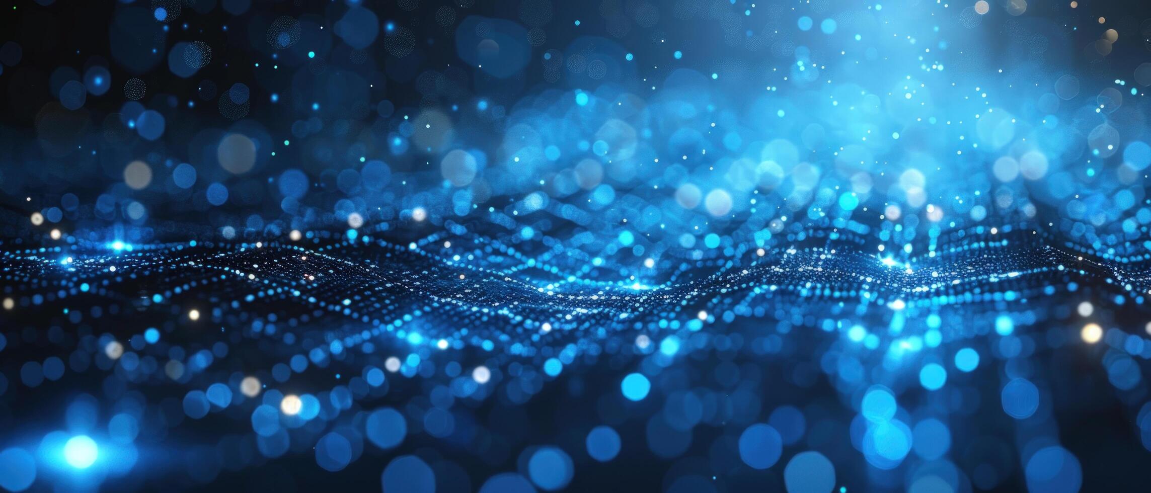 Abstract technology grid network with glowing data point connection photo