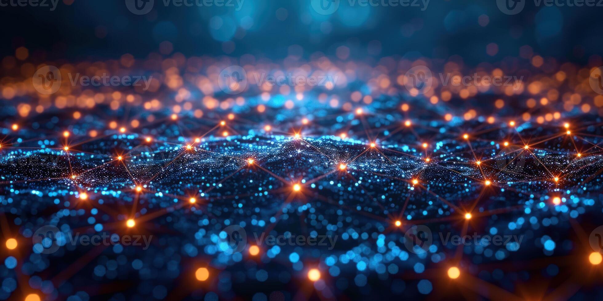 Abstract technology network nodes background visualization photo