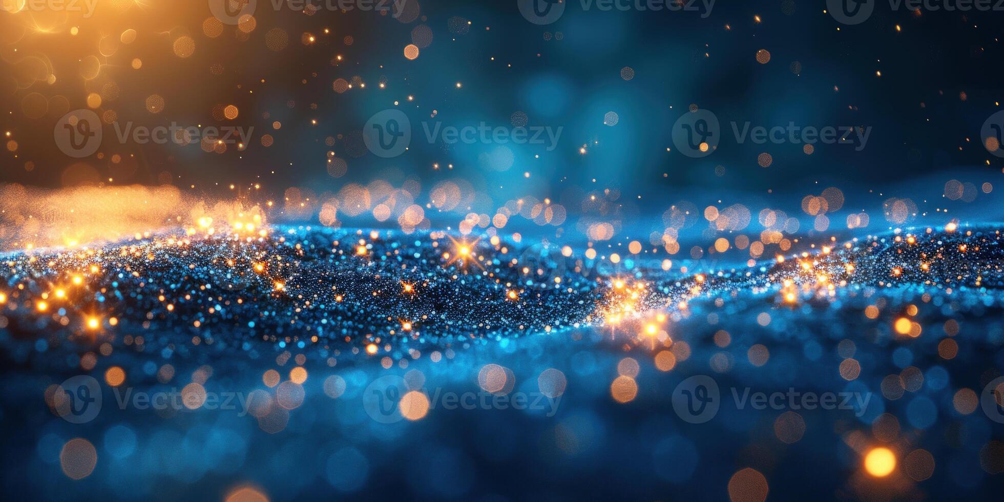 Abstract particle light background with bokeh photo
