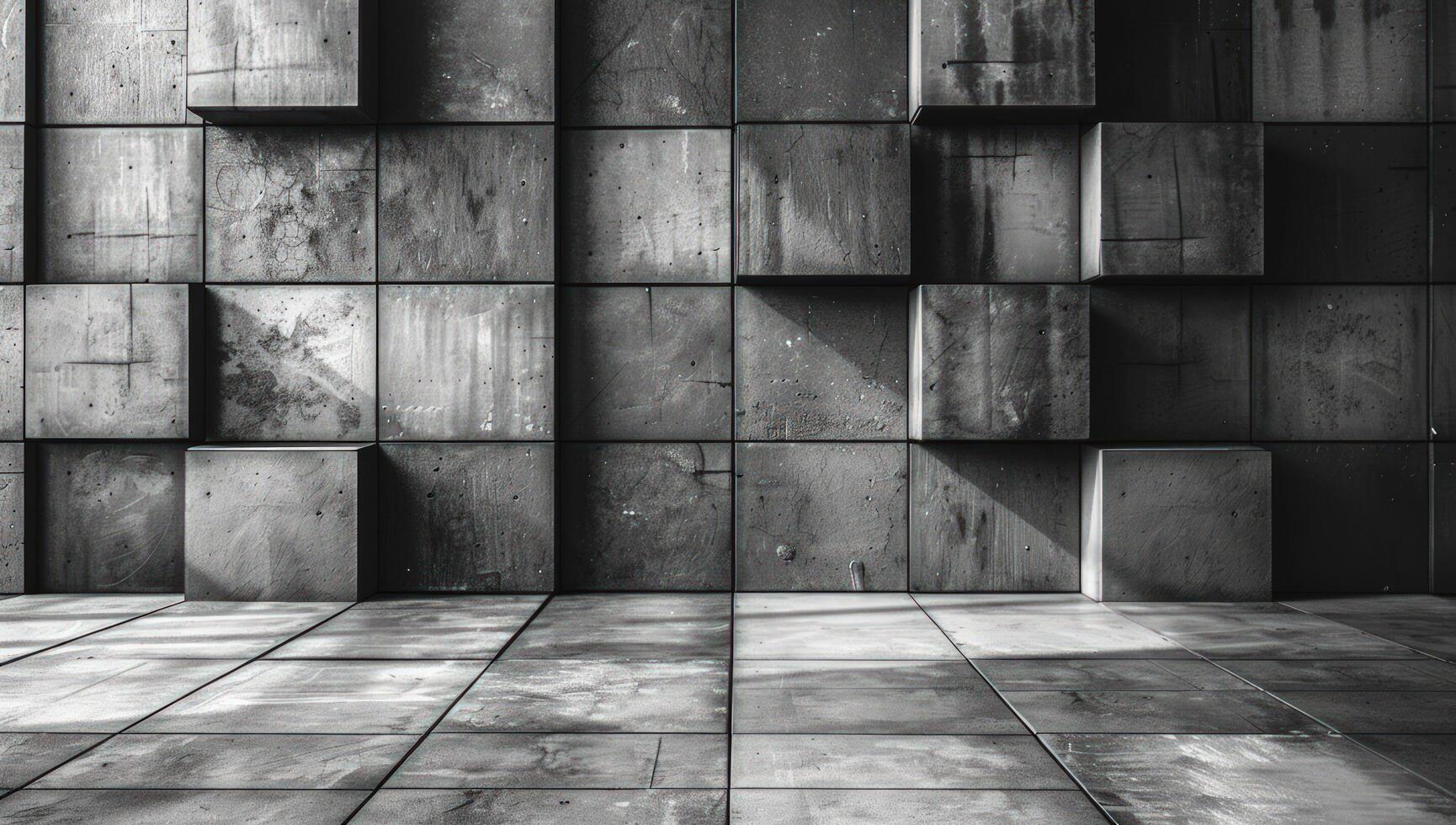 Abstract geometric square tiles pattern texture background photo