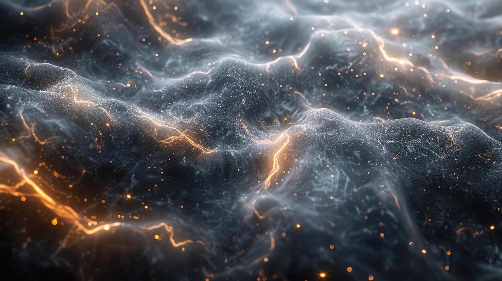 Abstract energy waves background with flowing light and textured patterns photo