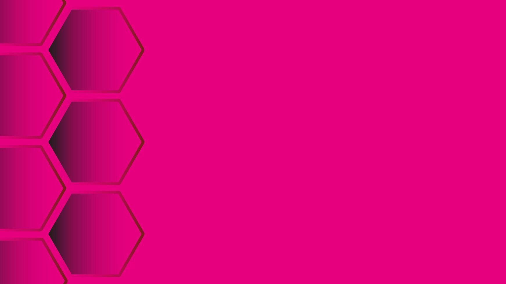 Abstract pink background with hexagonal pattern design vector