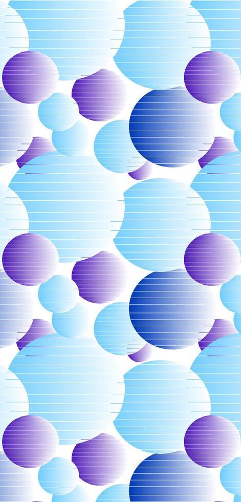Abstract blue and purple gradient pattern with overlapping circles and lines vector