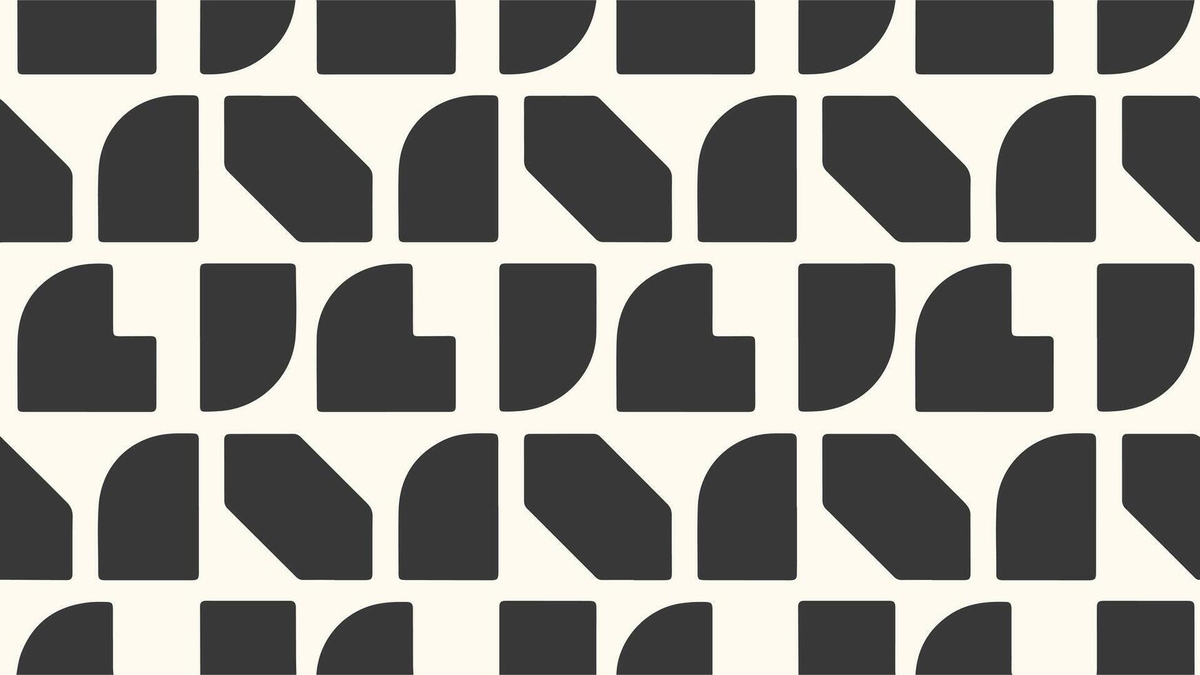 Modern geometric pattern with rounded shapes creates a dynamic, visually appealing background design element vector