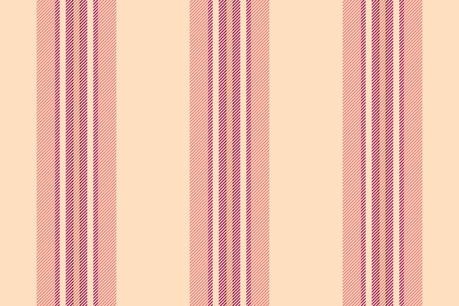 Elegant striped background. Textile design in soft peach and dark red hues. Use for fabrics, wallpaper, interiors, and creative projects. Texture. vector