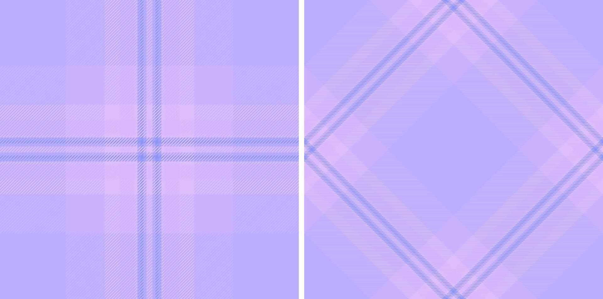 Fabric background plaid of check seamless tartan with a pattern textile texture. Set in trendy colors for wide grid paper. vector