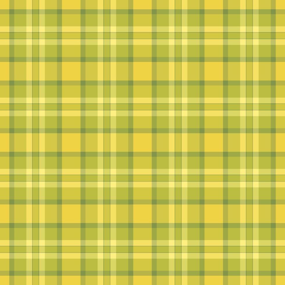 Classic plaid pattern in calming yellow and green tones. Ideal for backgrounds, textiles, or designs needing a timeless and versatile texture with a relaxed, natural feel. vector