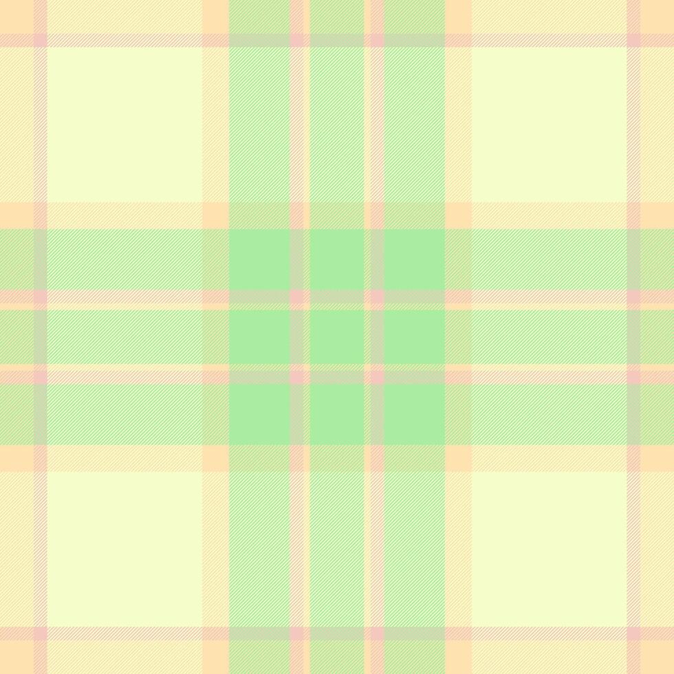 Flowing fabric check, royalty background seamless plaid. Customize tartan pattern texture textile in light and green colors. vector