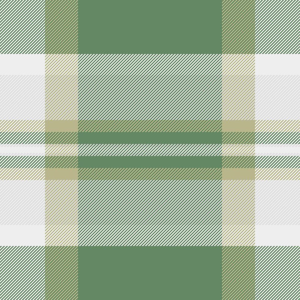 Classic plaid pattern with a contemporary green, beige and white color palette. Perfect for backgrounds, textures, and design elements adding a timeless feel. vector
