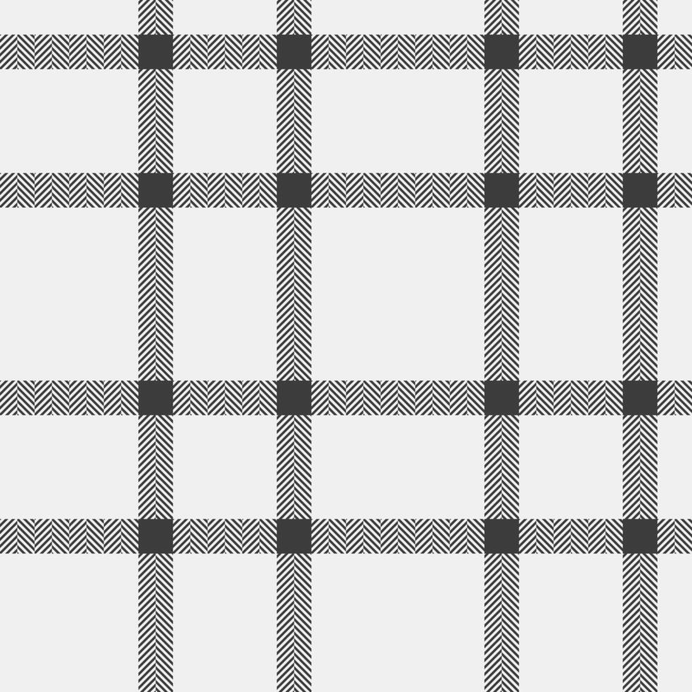 Classic monochrome plaid pattern featuring herringbone textures. Seamless and versatile background for graphic design, textiles, or web design projects. vector