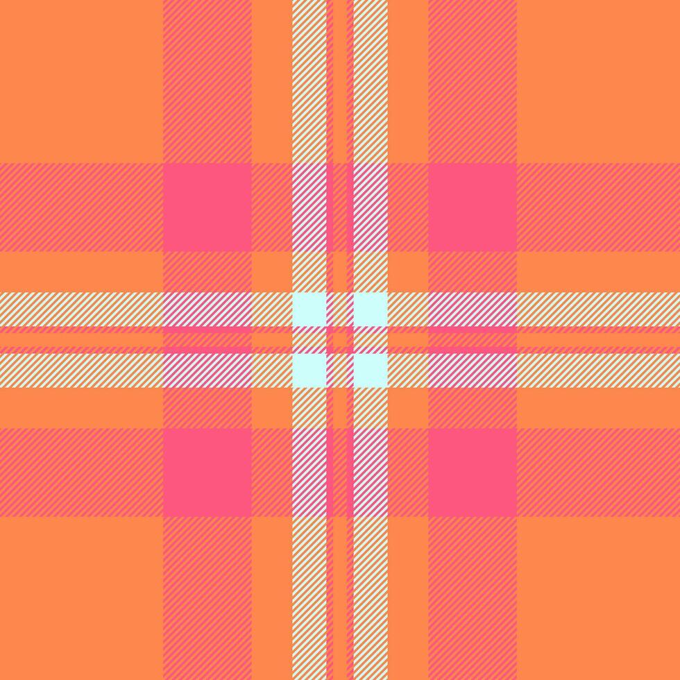 Vibrant plaid pattern with intersecting lines, showcasing a warm palette. Ideal for backgrounds, textiles, and designs needing a cheerful and eyecatching element. vector