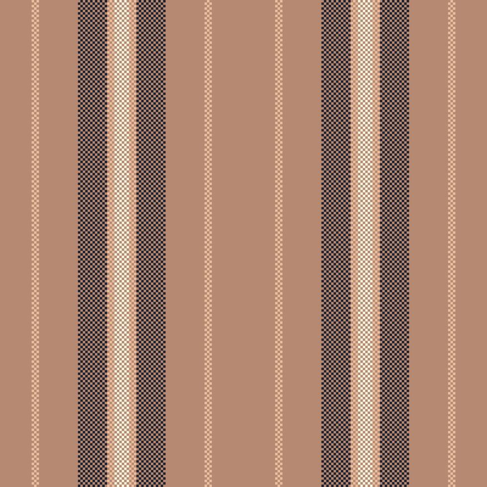 Peil fabric texture, purchase textile background pattern. Nrame lines seamless vertical stripe in orange and dark colors. vector