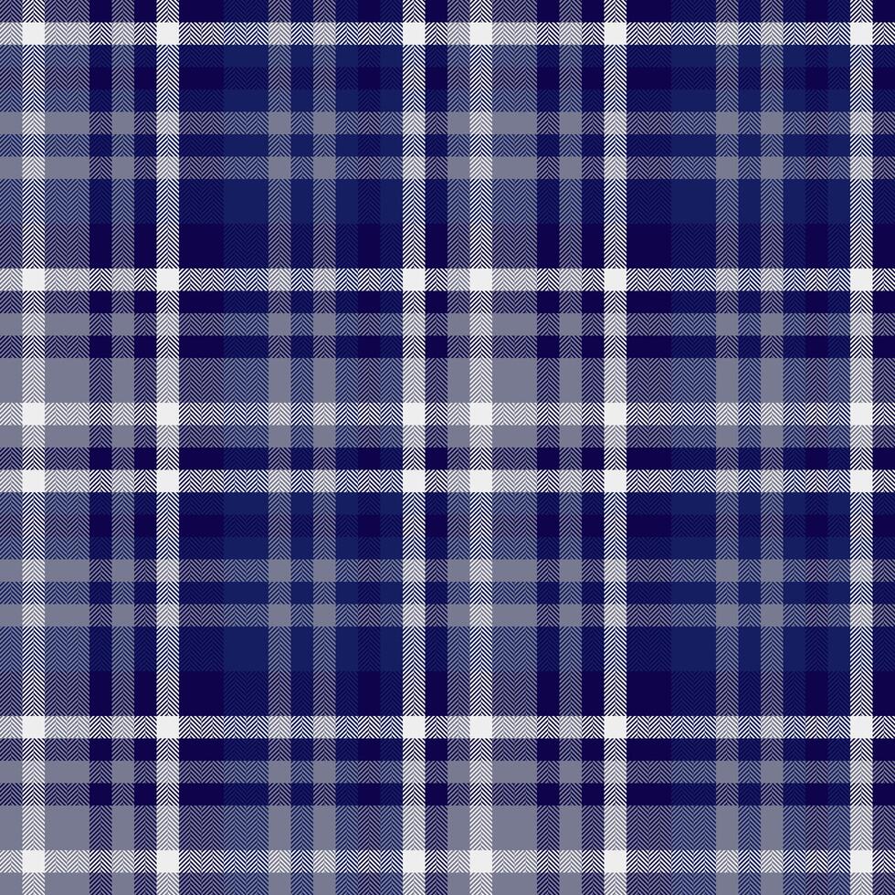 Classic blue plaid pattern. Seamless design, herringbone texture. Versatile for backgrounds, apparel, or digital projects needing a timeless, elegant touch. vector
