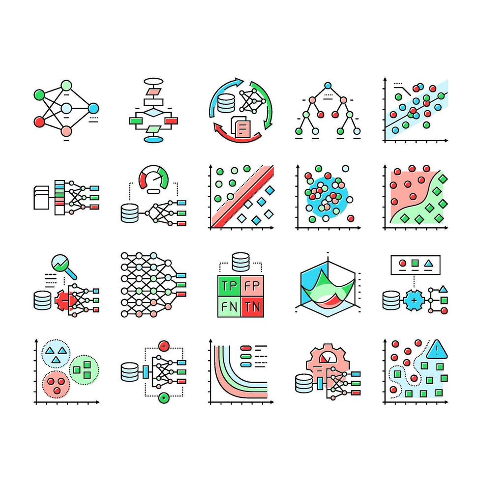 máquina aprendizaje algoritmo modelo conjunto diseño vector