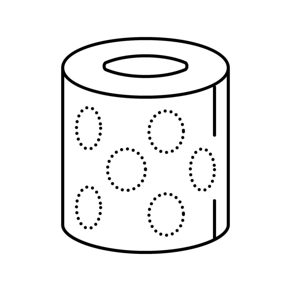 embossed pattern toilet paper line icon module vector