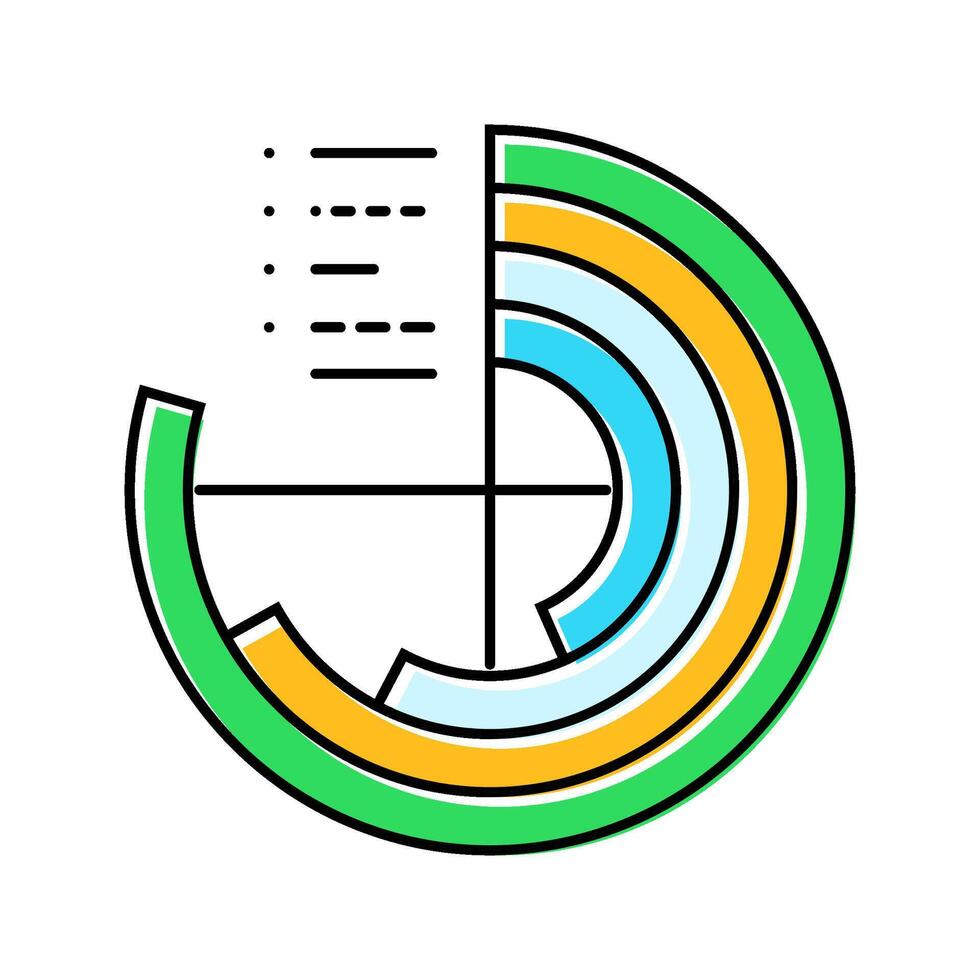 datos visualización gráfico profundo aprendizaje color icono producto vector