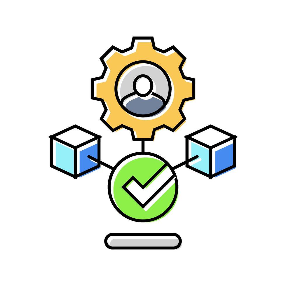 node validator decentralized application color icon element vector