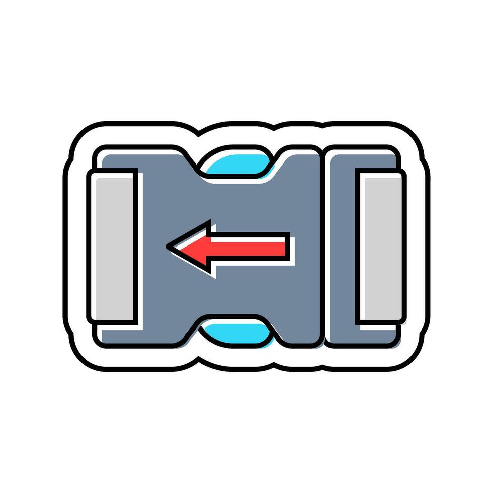 quick release mechanism color icon object vector