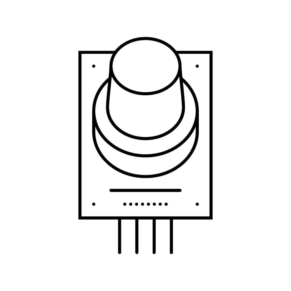 gas sensor module line icon object vector