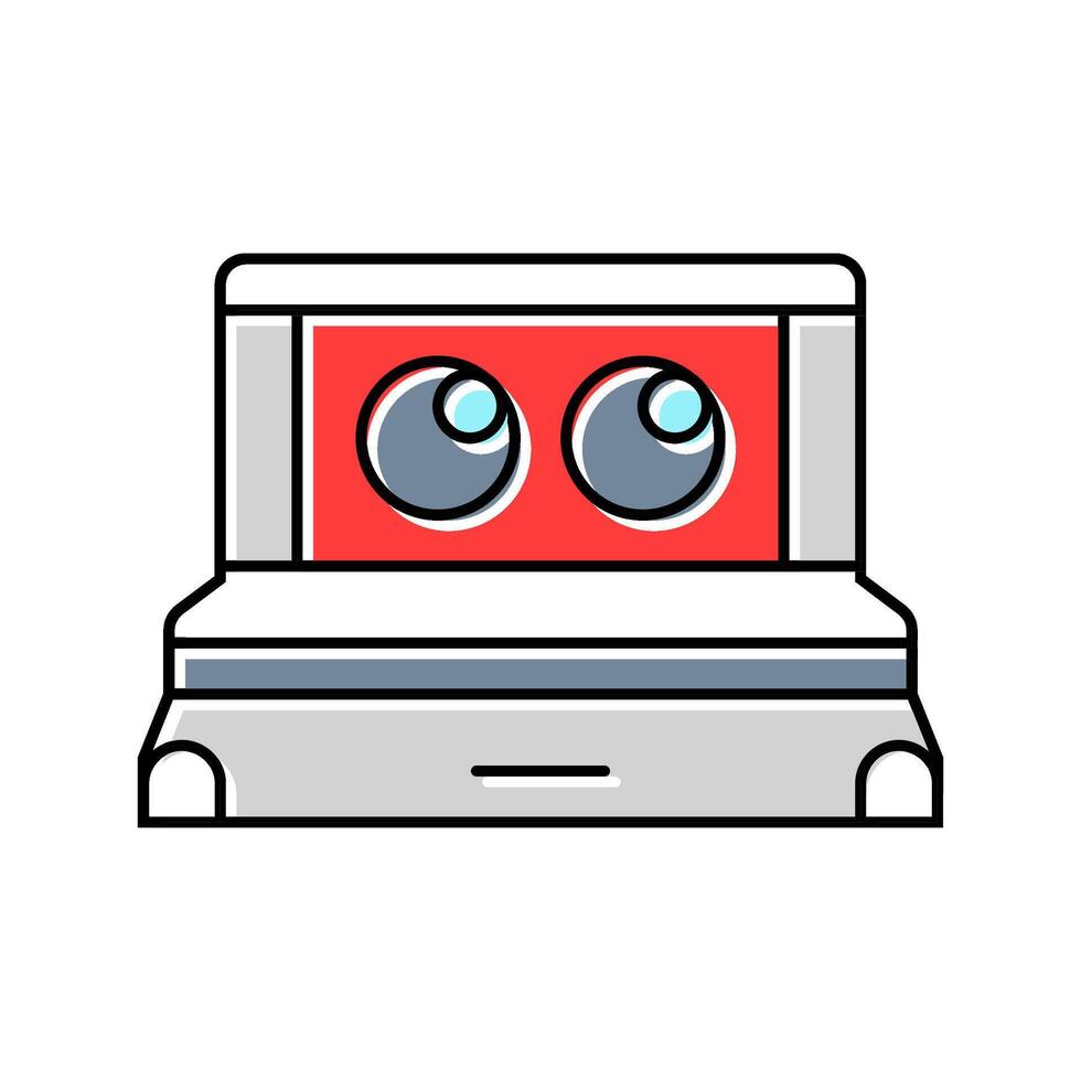 lidar sensor autonomous vehicle color icon figure vector