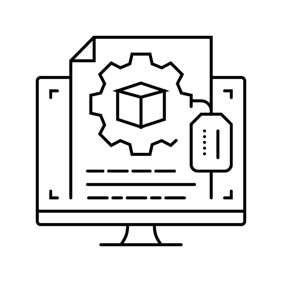 technology prototype research development line icon part vector