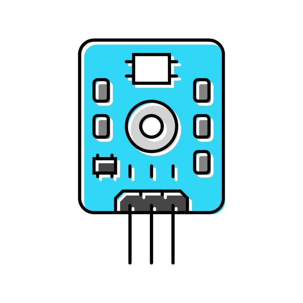 uv light sensor module color icon fragment vector