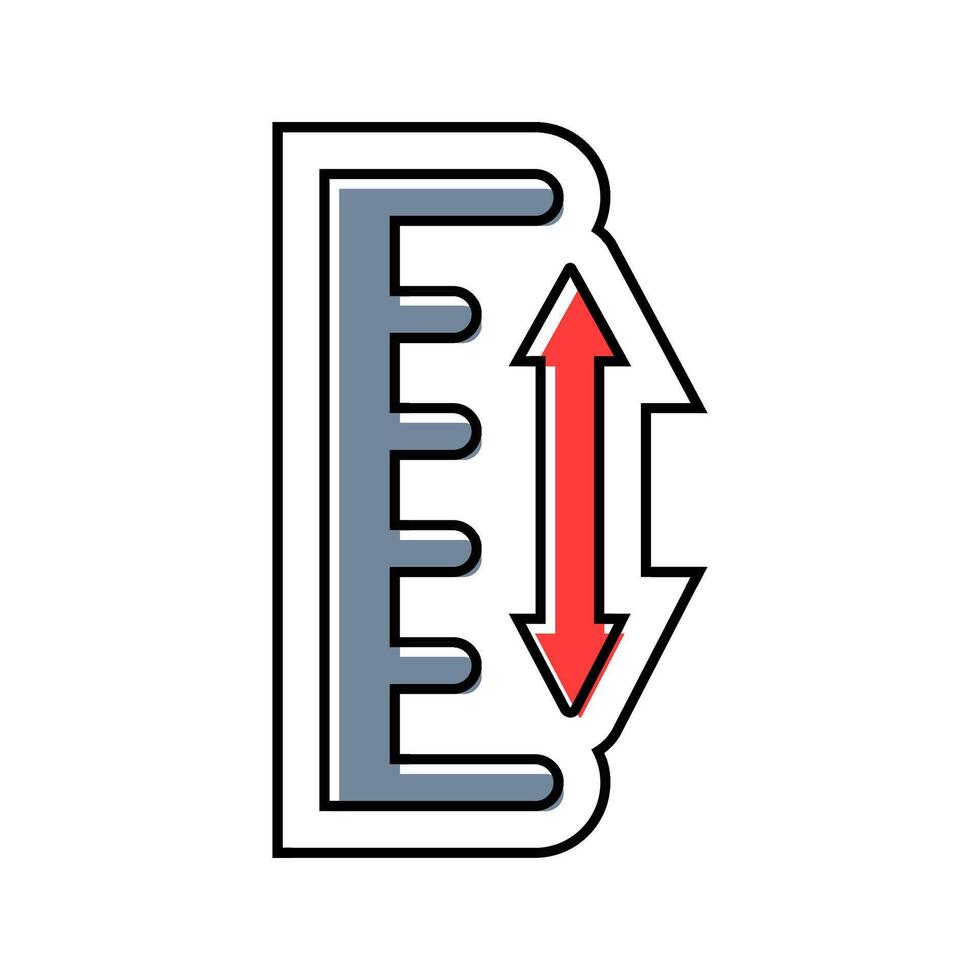 adjustable height color icon part vector