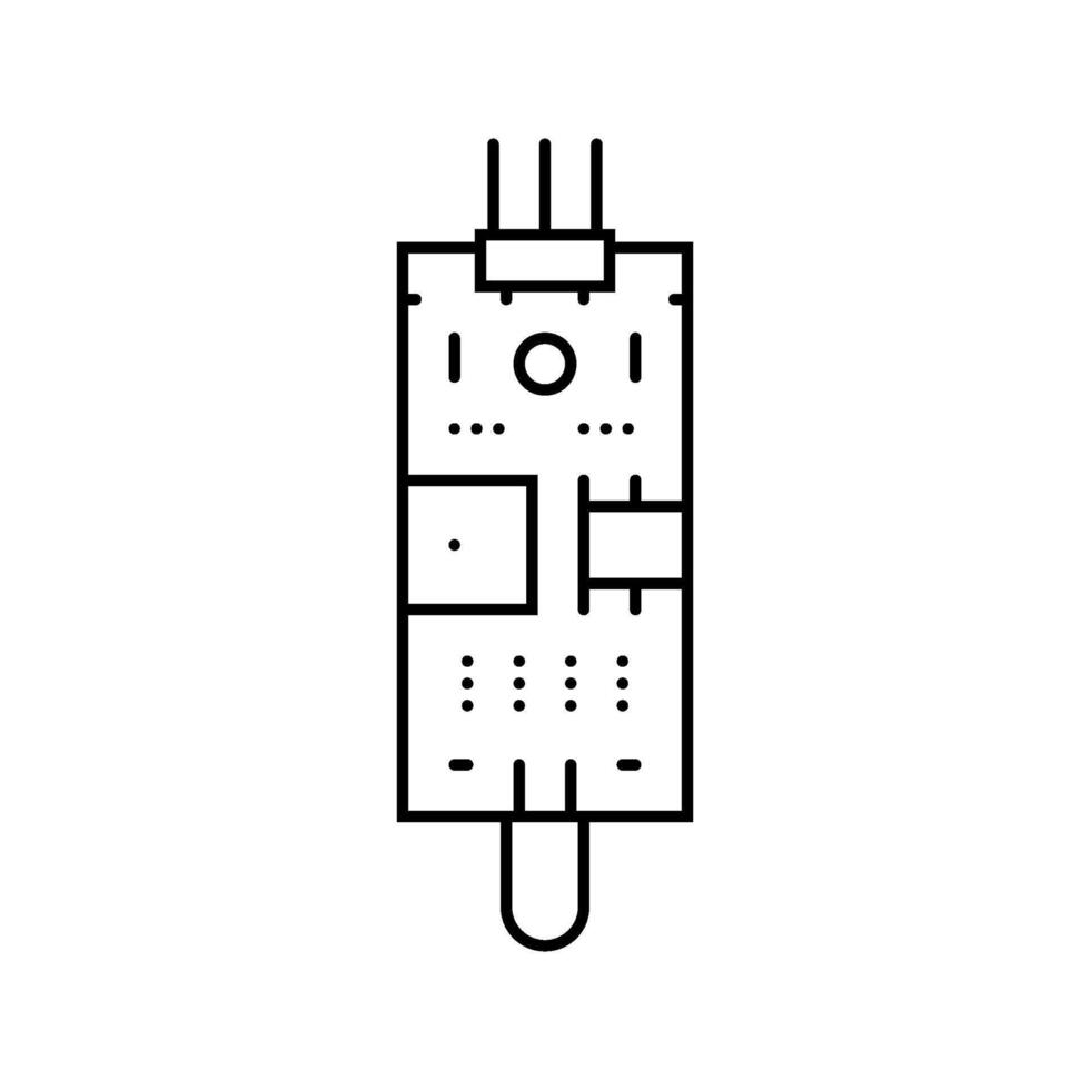flame sensor module line icon item vector
