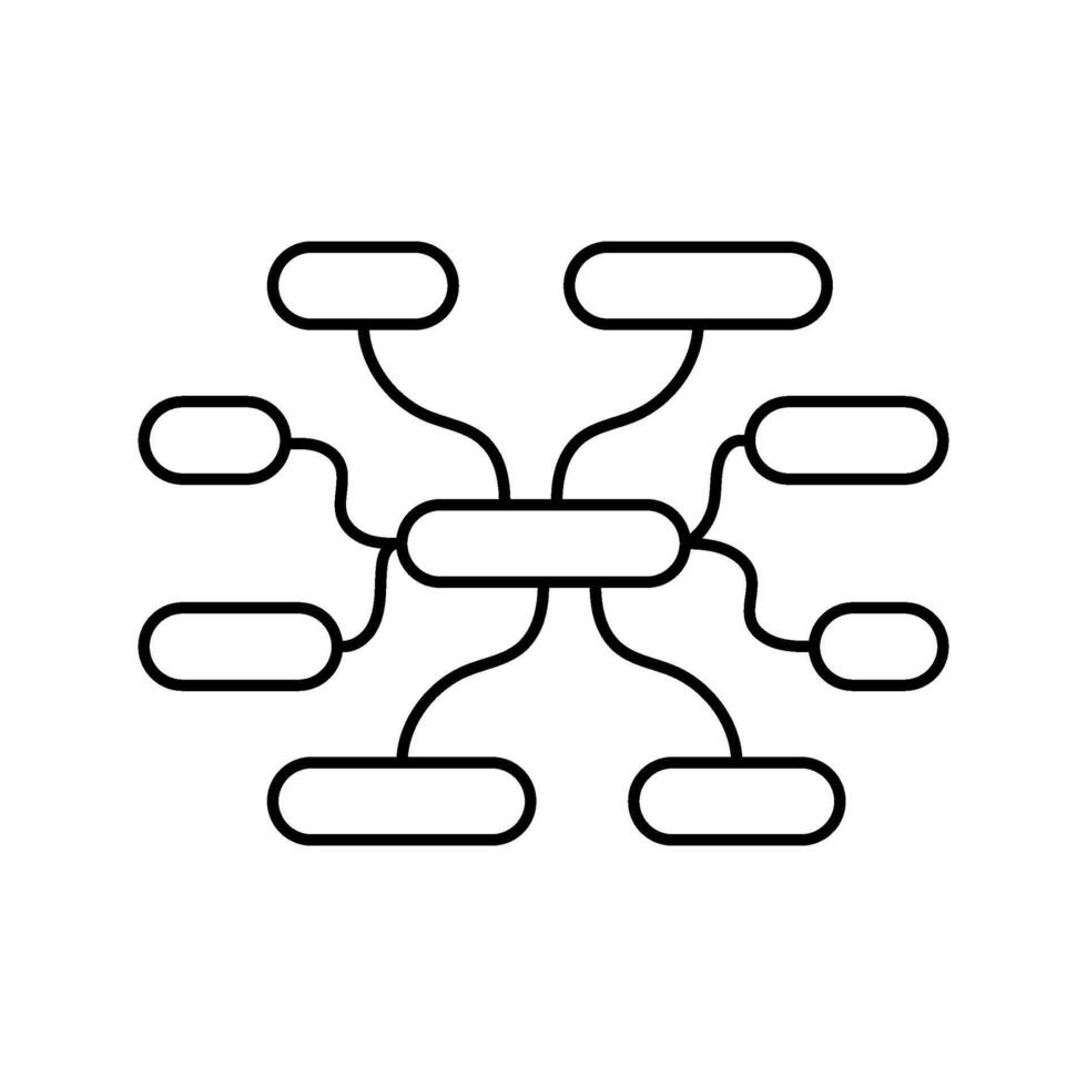 semántico web nlp línea icono componente vector