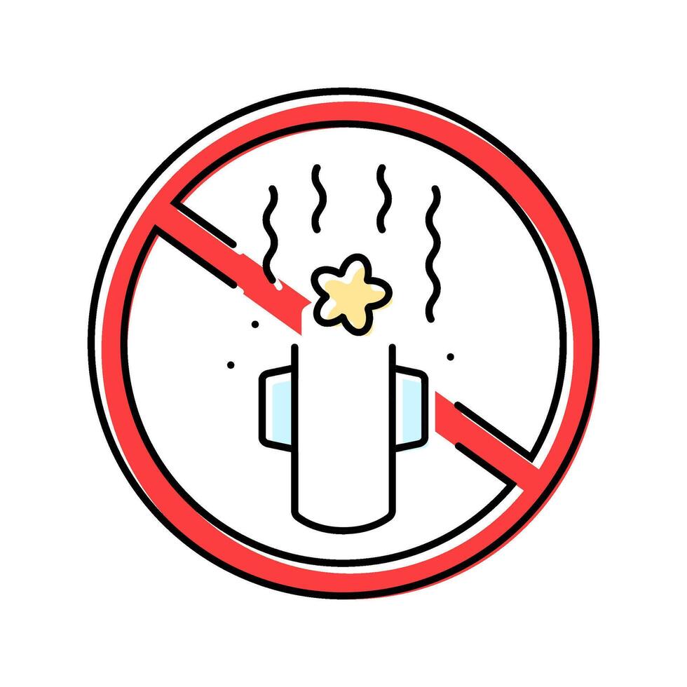 avoid scented feminine products color icon component vector