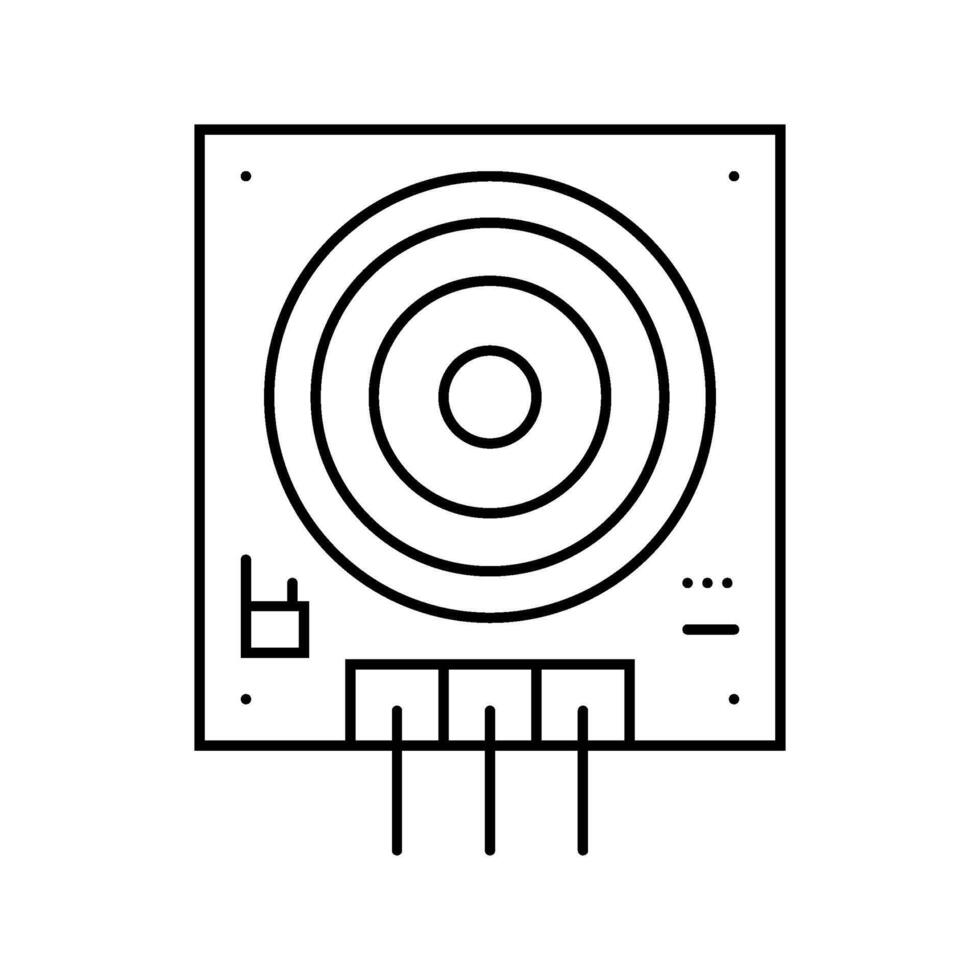 touch sensor module line icon thing vector