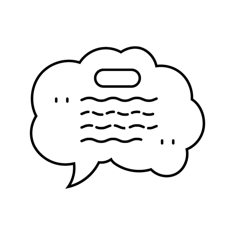 context bubble nlp line icon entry vector